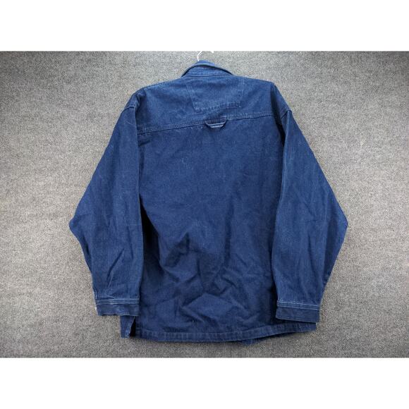 Mens Hedz-Up Extreme Denim Jean Jacket Size L Blue Embroidered - Picture 2 of 12